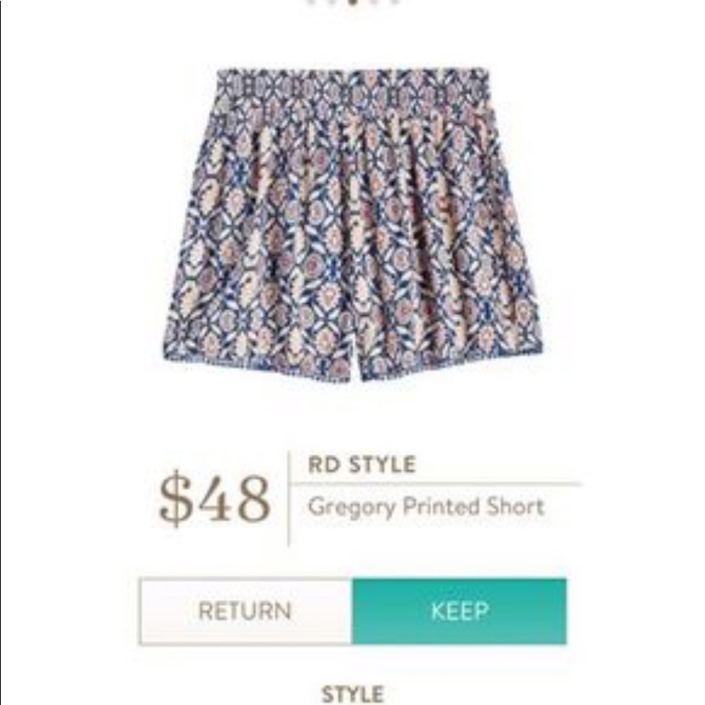 Rd style Gregory printed shorts